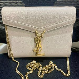 Brand new Saint Laurent Cassandra Leather Wallet on a Chain